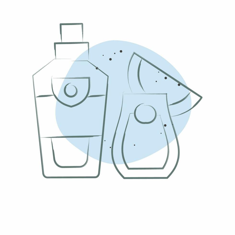 Icon Vodka. related to Russia symbol. Color Spot Style. simple design editable. simple illustration vector