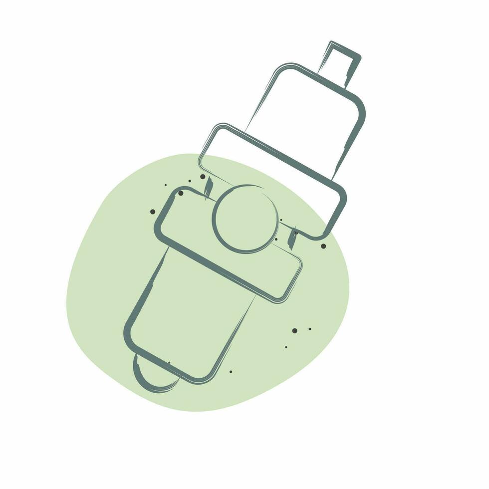 Icon Spark Plug. related to Car Parts symbol. Color Spot Style. simple design editable. simple illustration vector