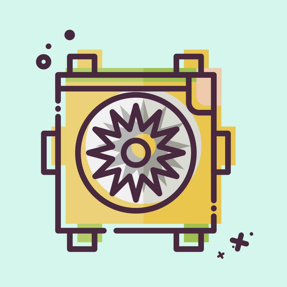 Icon Radiator Fan. related to Car Parts symbol. MBE style. simple design editable. simple illustration vector