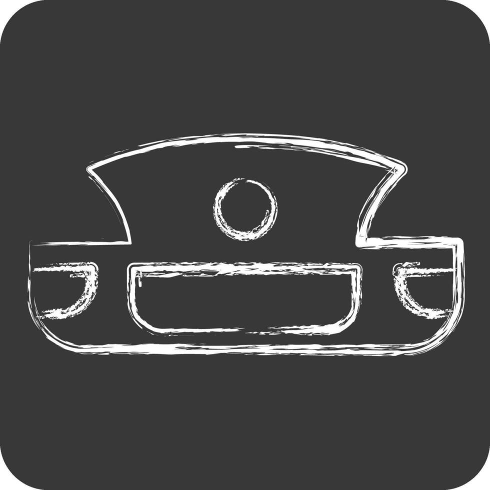 Icon Front Bumper. related to Car Parts symbol. chalk Style. simple design editable. simple illustration vector