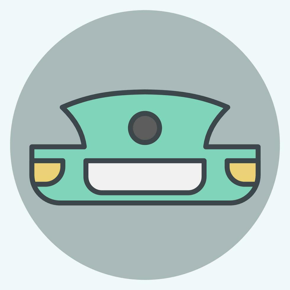 Icon Front Bumper. related to Car Parts symbol. color mate style. simple design editable. simple illustration vector