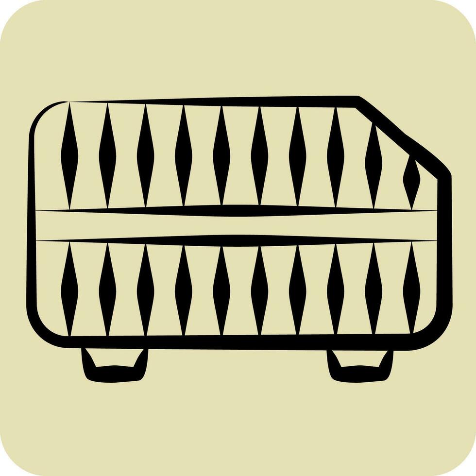 Icon Air Filter. related to Car Parts symbol. hand drawn style. simple design editable. simple illustration vector