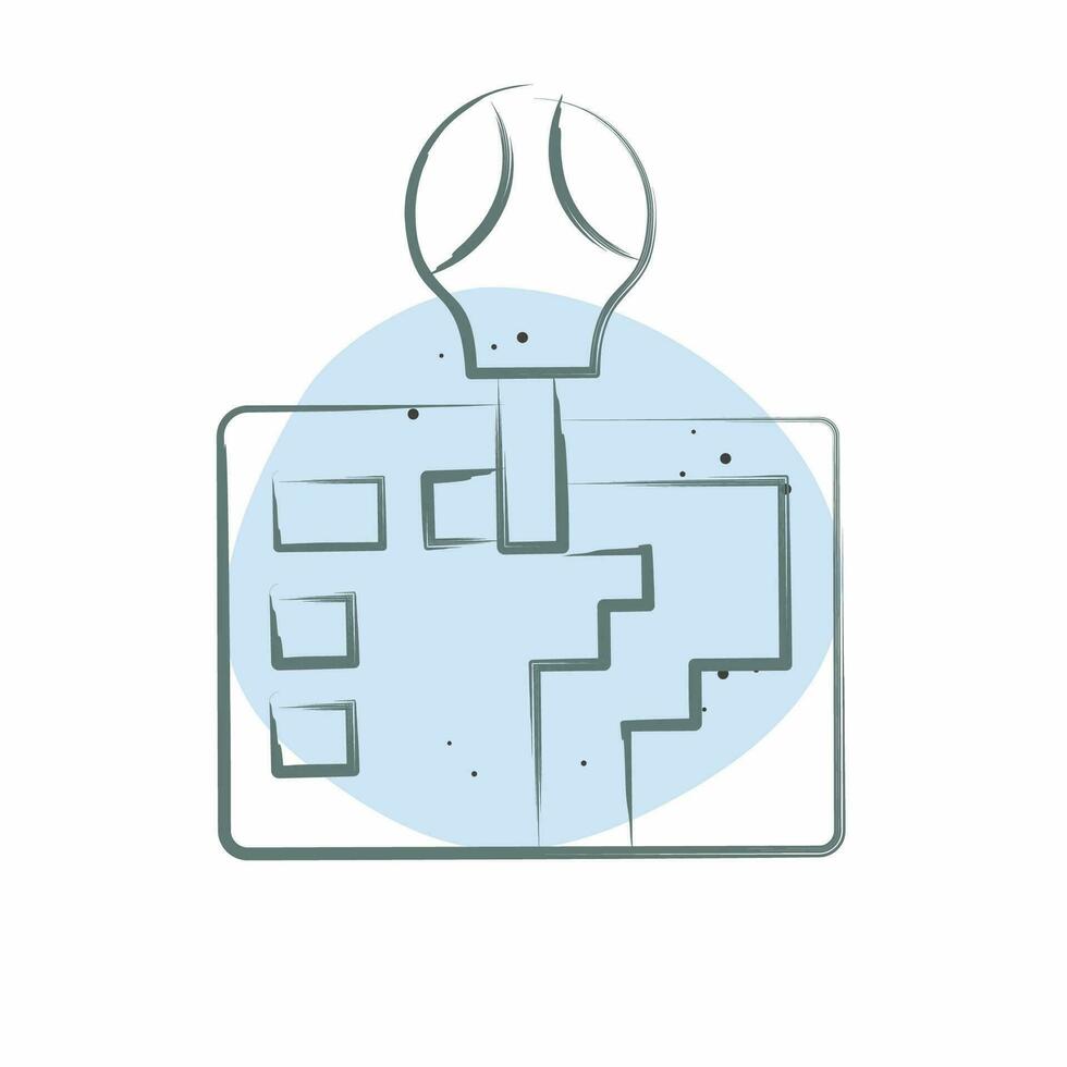 Icon Automatic Transmission. related to Car Parts symbol. Color Spot Style. simple design editable. simple illustration vector