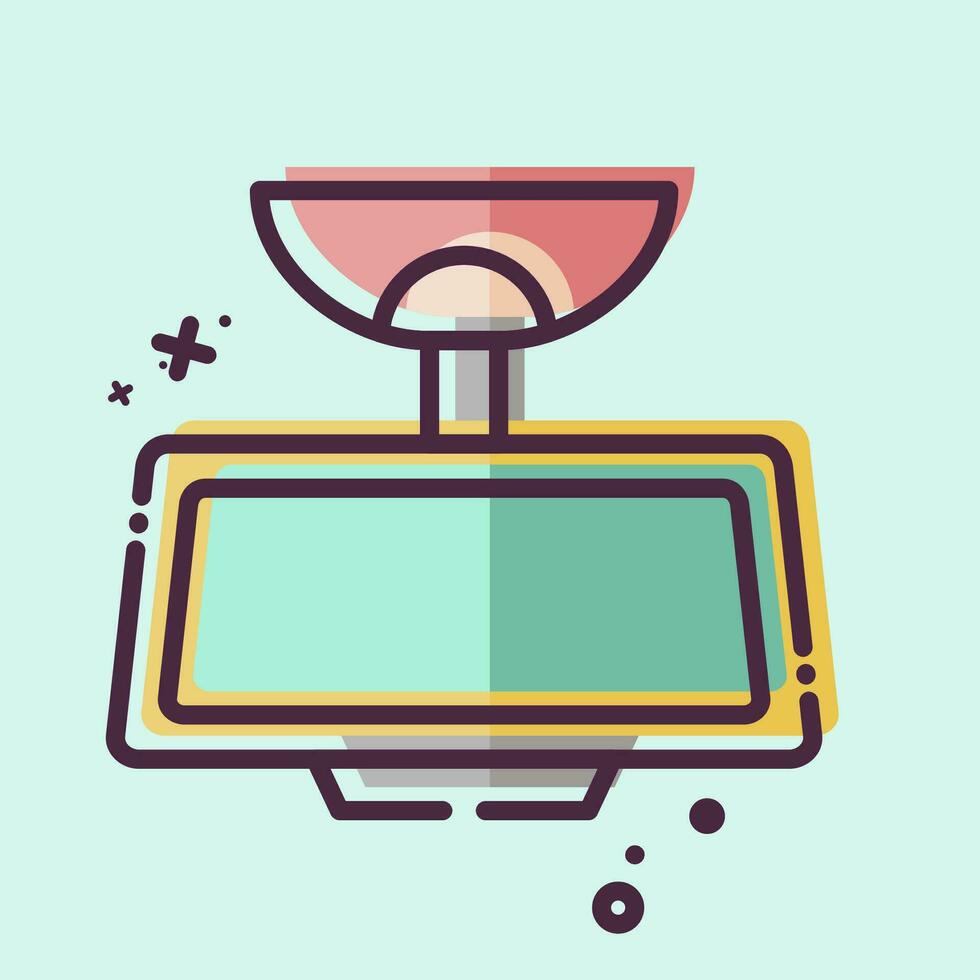 Icon Rear View Mirror. related to Car Parts symbol. MBE style. simple design editable. simple illustration vector