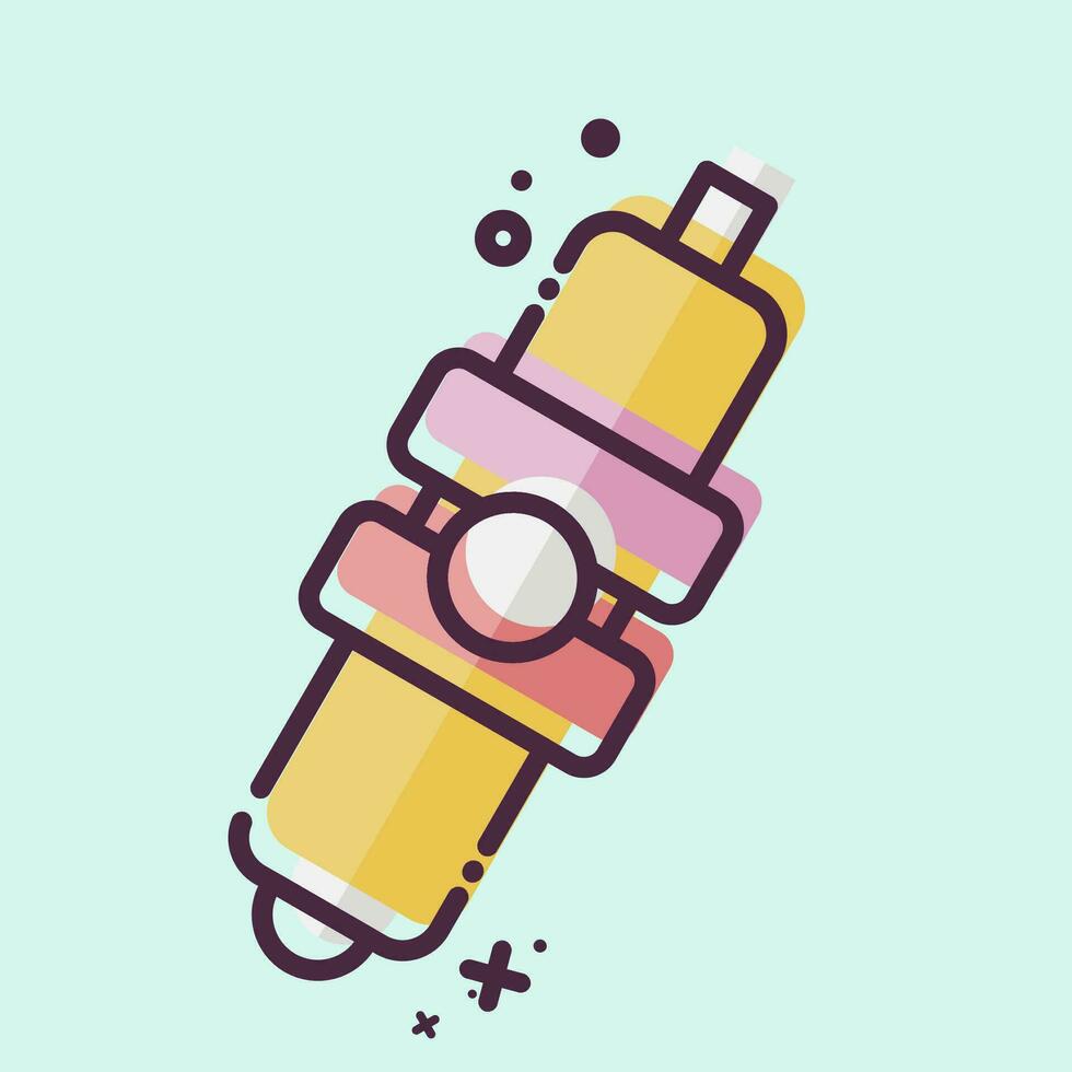 Icon Spark Plug. related to Car Parts symbol. MBE style. simple design editable. simple illustration vector
