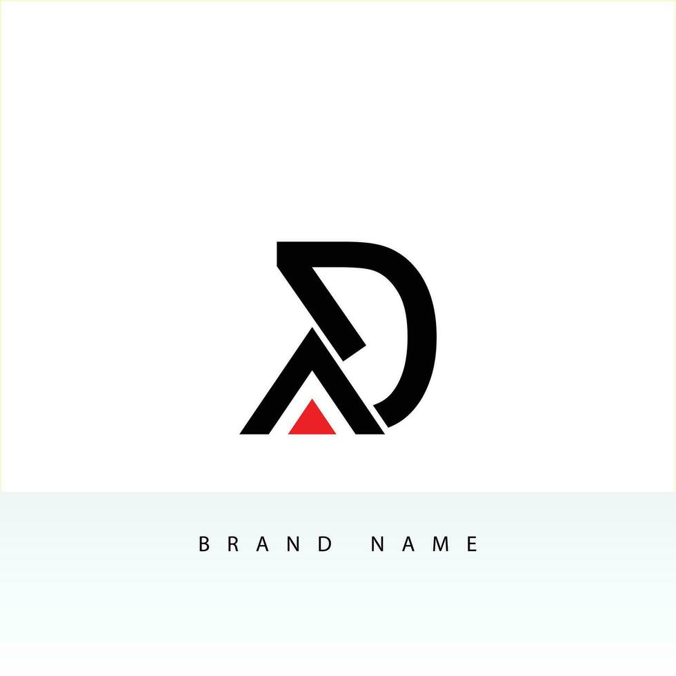 DA letter logo design in illustration. Vector logo, calligraphy designs for logo, Poster, Invitation, etc.