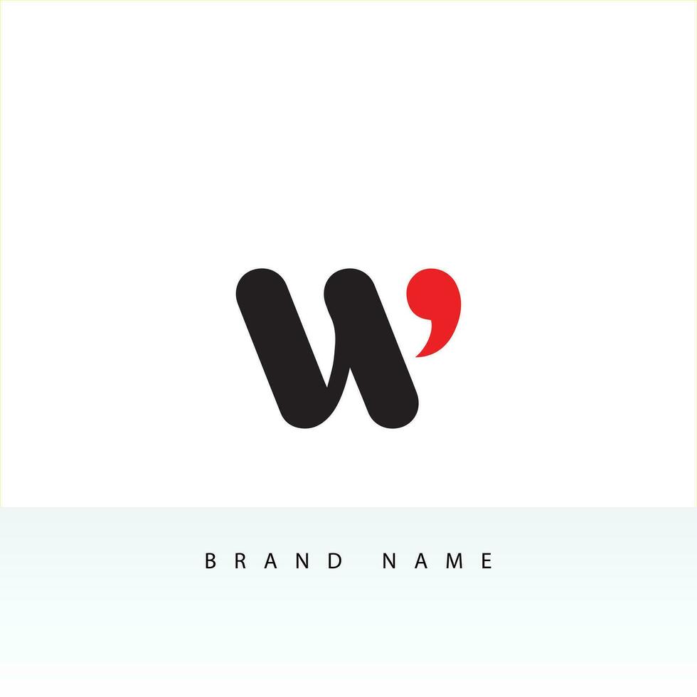W, WW Letter Logo Design with Creative Modern Trendy Typography vector