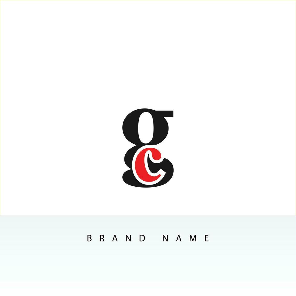 GC CG G C abstract vector logo monogram template