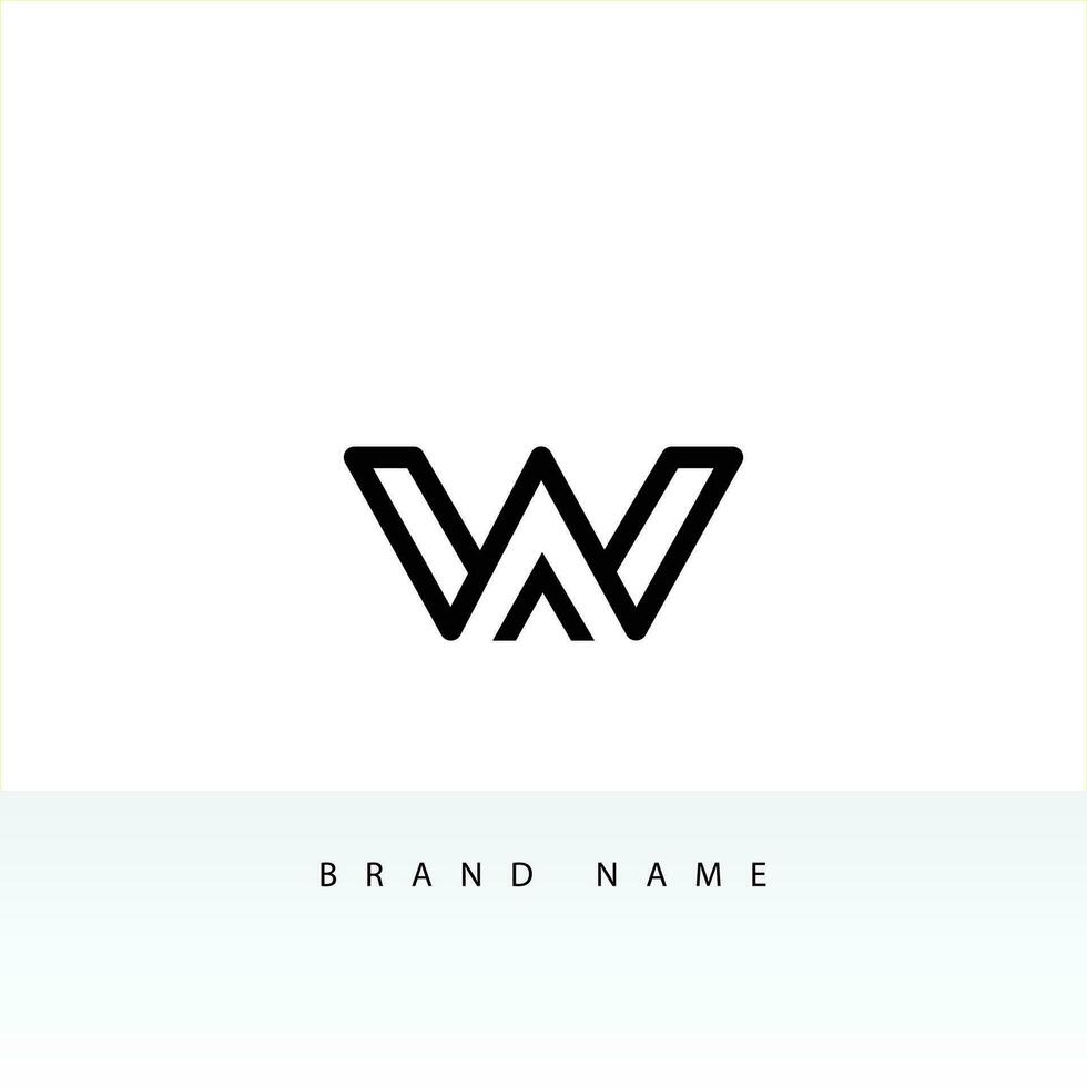 W Logo. Vector Graphic Branding Letter Element.