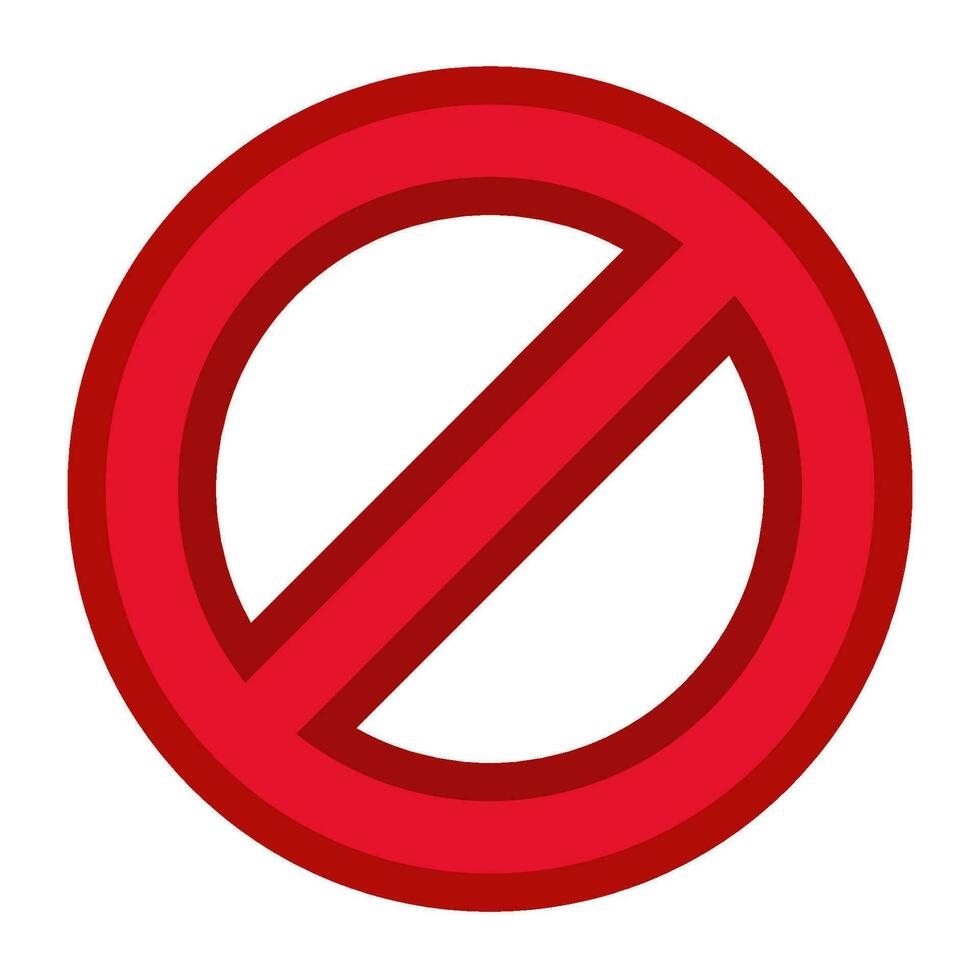 Prohibit red crossed circle sign. Ban forbidden symbol. vector