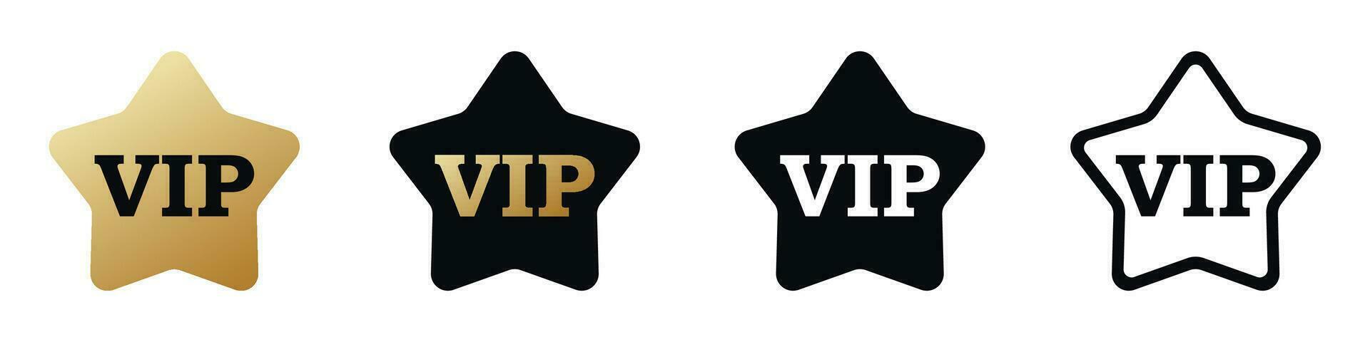 Vip star icon.  V i p member badge. vector