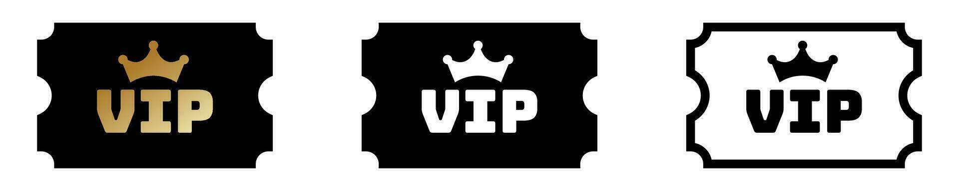Vip user ticket.  Premium member pass. vector