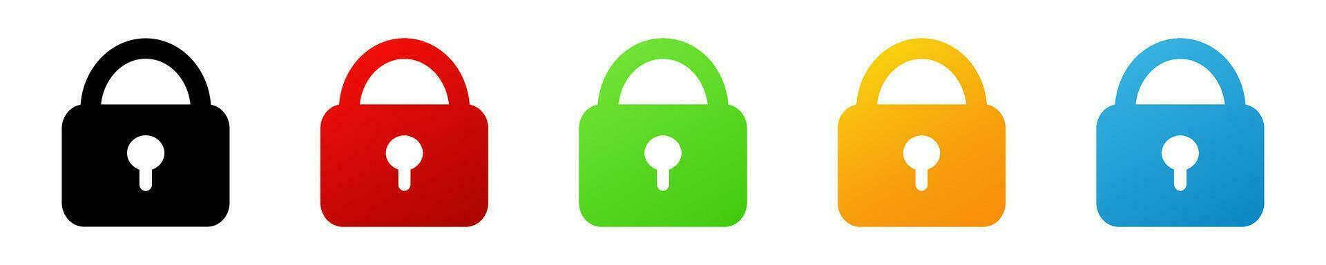 Lock vector icon. Protection security