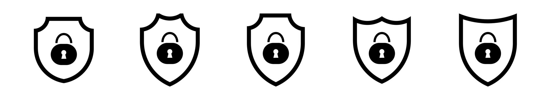 Padlock shield encryption icon. Lock closed symbol. 34548374 Vector Art ...