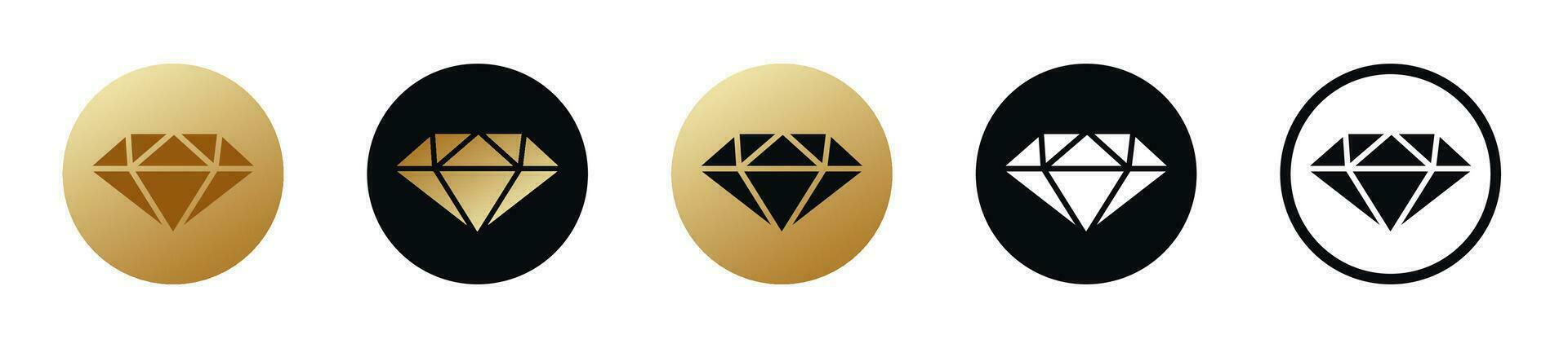 Vip user diamond icon.  Premium member vector