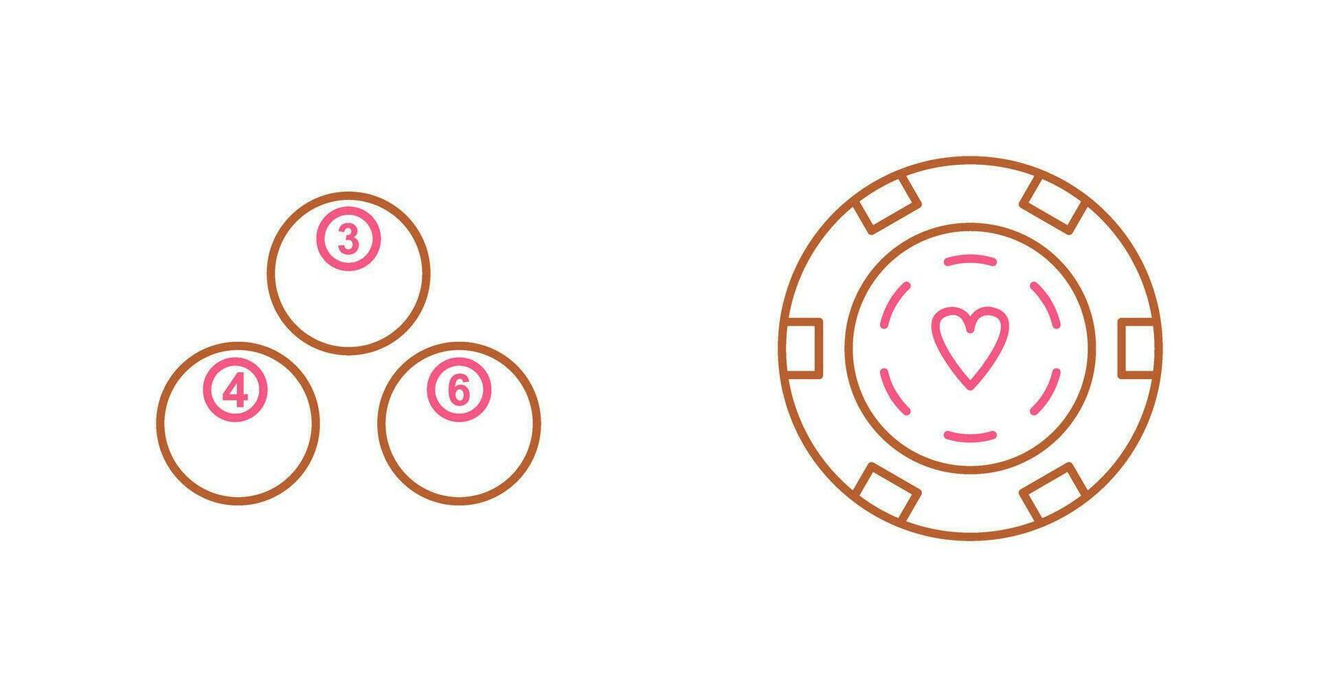 Snooker Balls and Poker Chips Icon vector