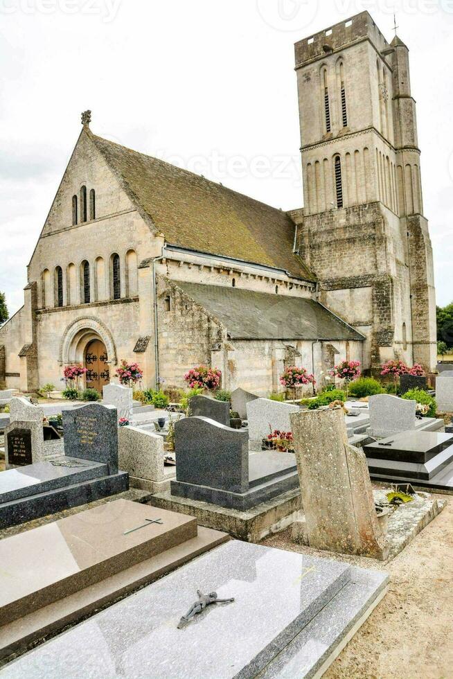 the church of saint martin in the village of saint martin, france photo