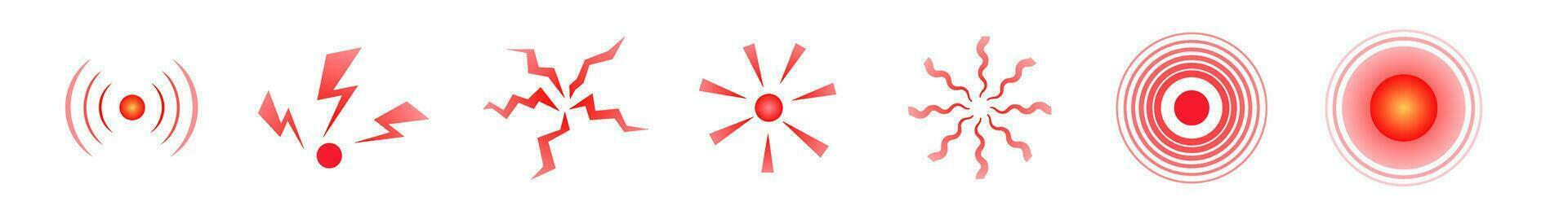Neck pain joint vector icon. Throat pain point red circle symbol.
