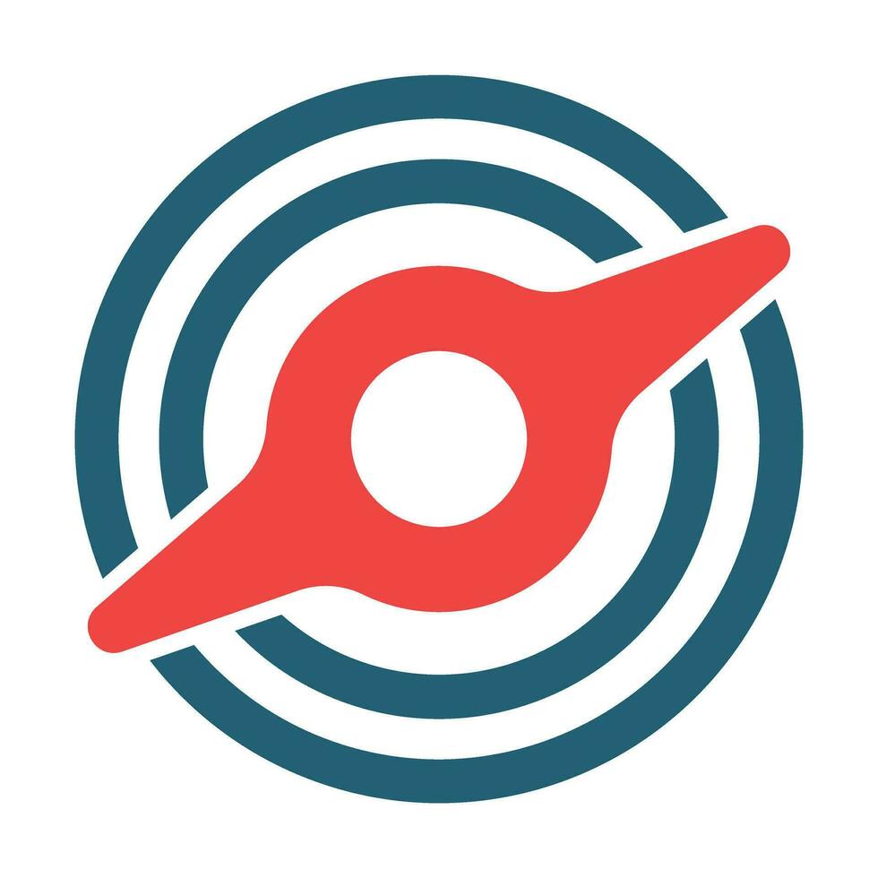 Black Hole Vector Glyph Two Color Icon For Personal And Commercial Use.