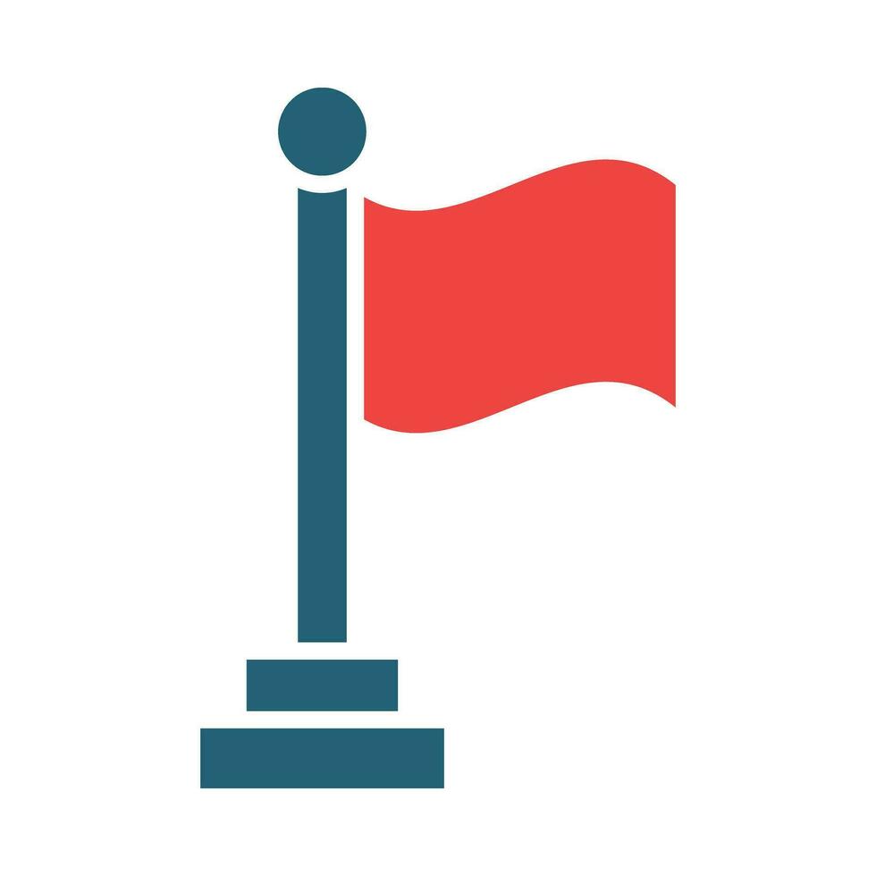 Flag Vector Glyph Two Color Icon For Personal And Commercial Use.