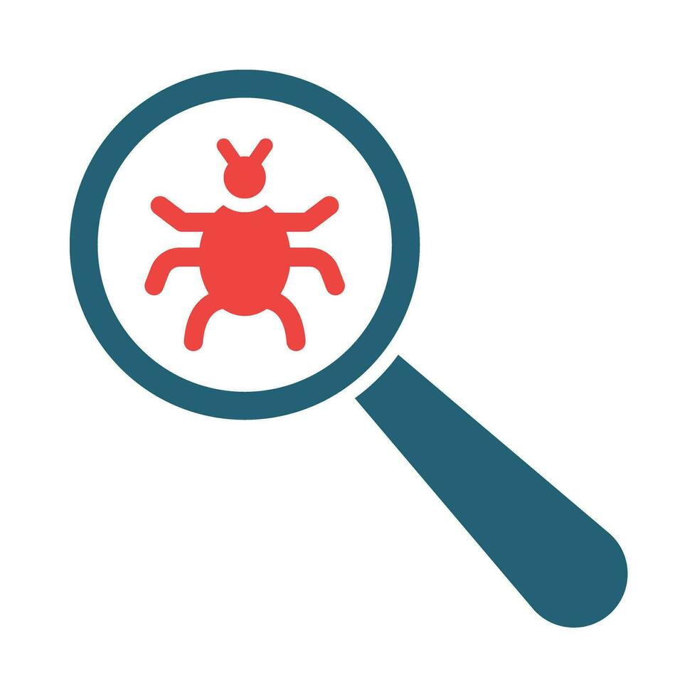 Bug Detector Vector Glyph Two Color Icon For Personal And Commercial Use.