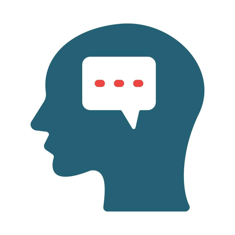 Oral Communication Vector Glyph Two Color Icon For Personal And Commercial Use.