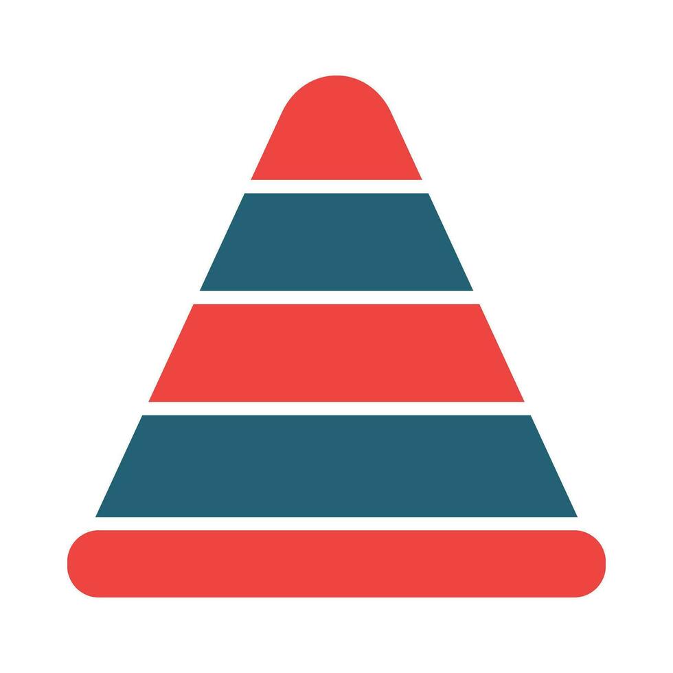 Traffic Cone Vector Glyph Two Color Icon For Personal And Commercial Use.
