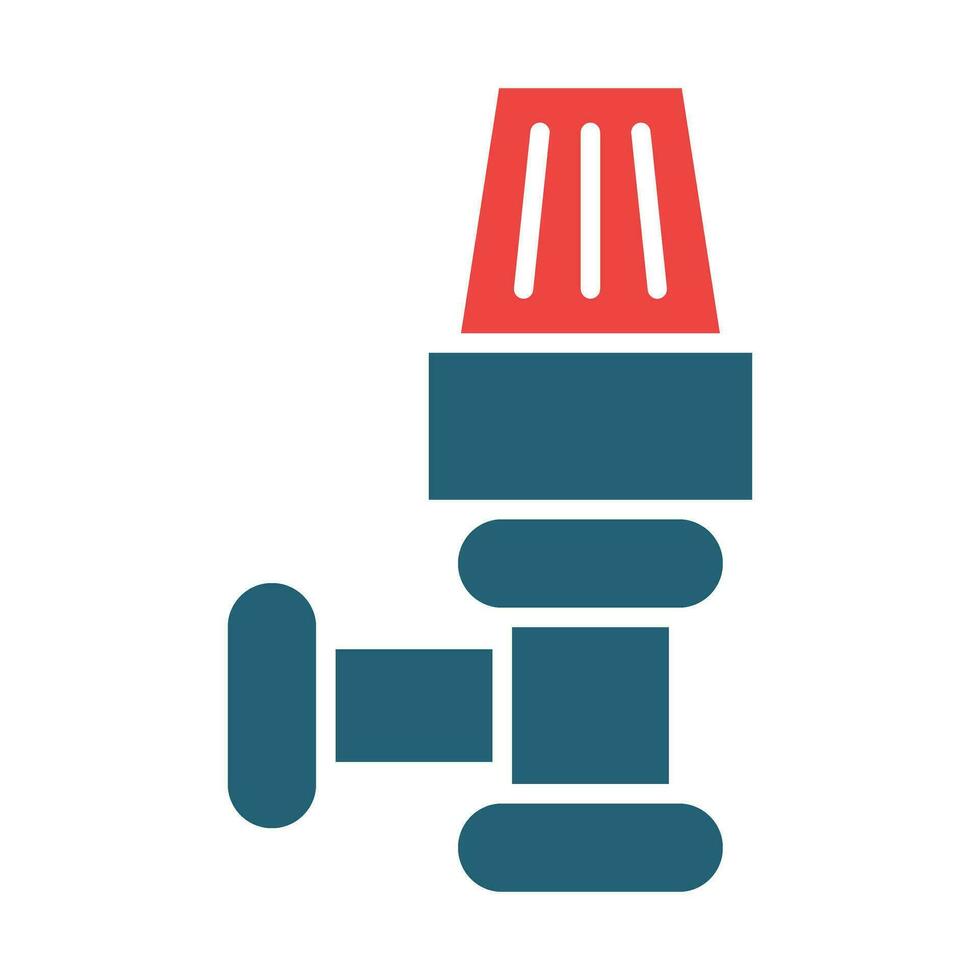 Thermostatic Head Vector Glyph Two Color Icon For Personal And Commercial Use.