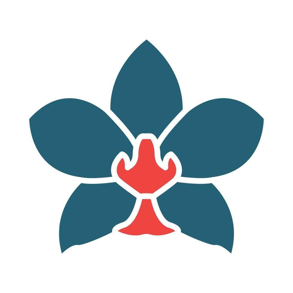Moth Orchid Vector Glyph Two Color Icon For Personal And Commercial Use.