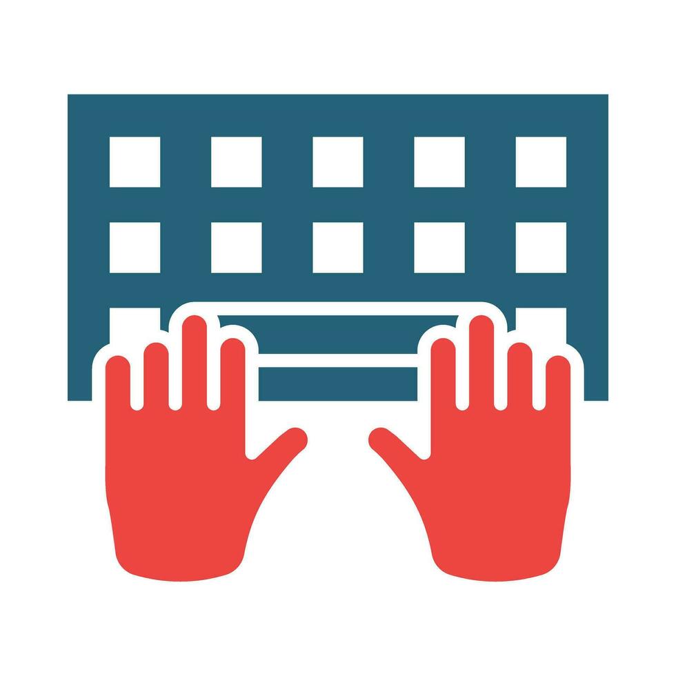 mecanografía vector glifo dos color icono para personal y comercial usar.