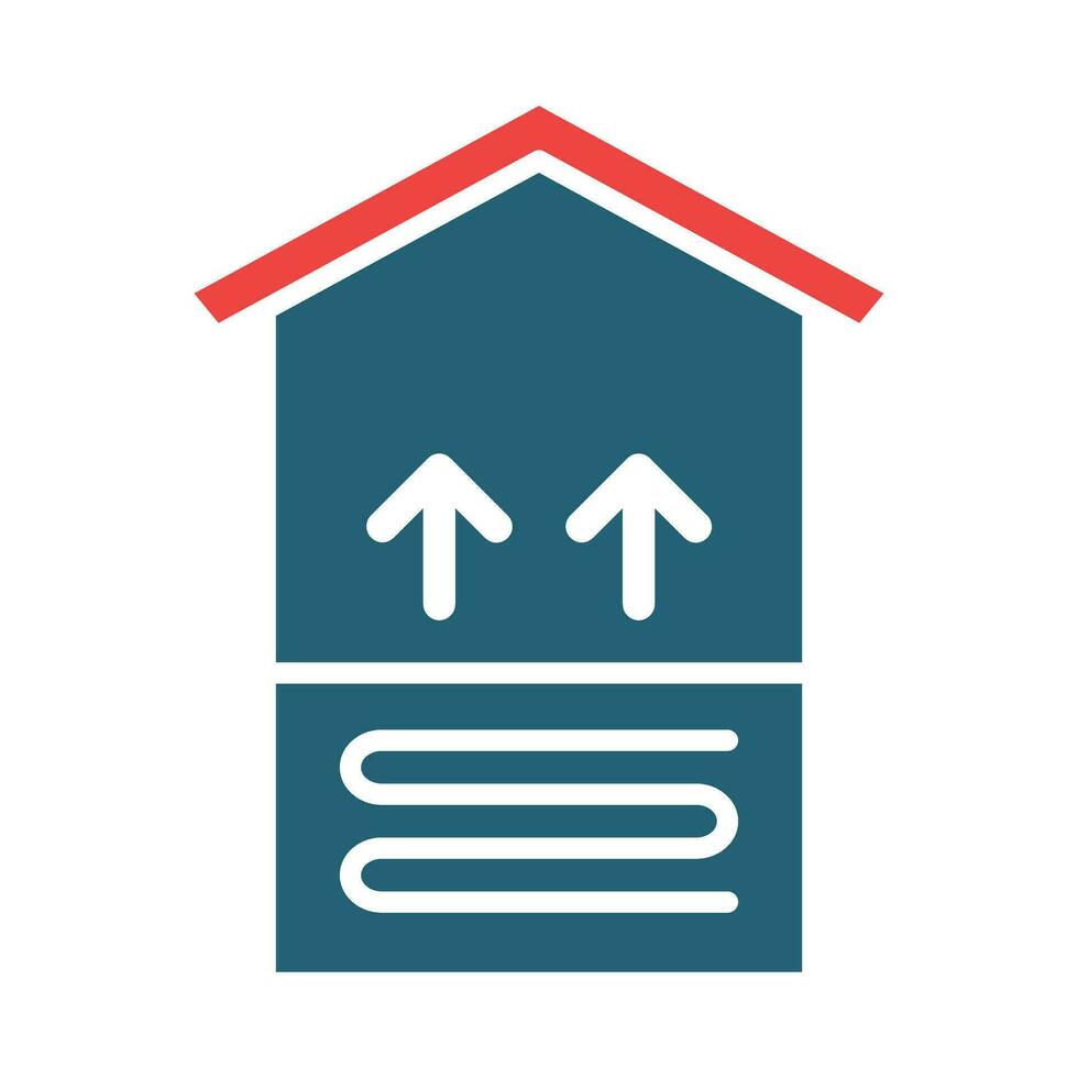 Underfloor Heating Vector Glyph Two Color Icon For Personal And Commercial Use.