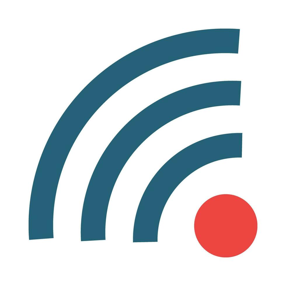 Wifi Connection Vector Glyph Two Color Icon For Personal And Commercial Use.