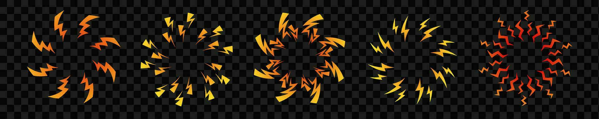 Energy ring lightning ball. Energy  round frame. Battery charge flash light vector