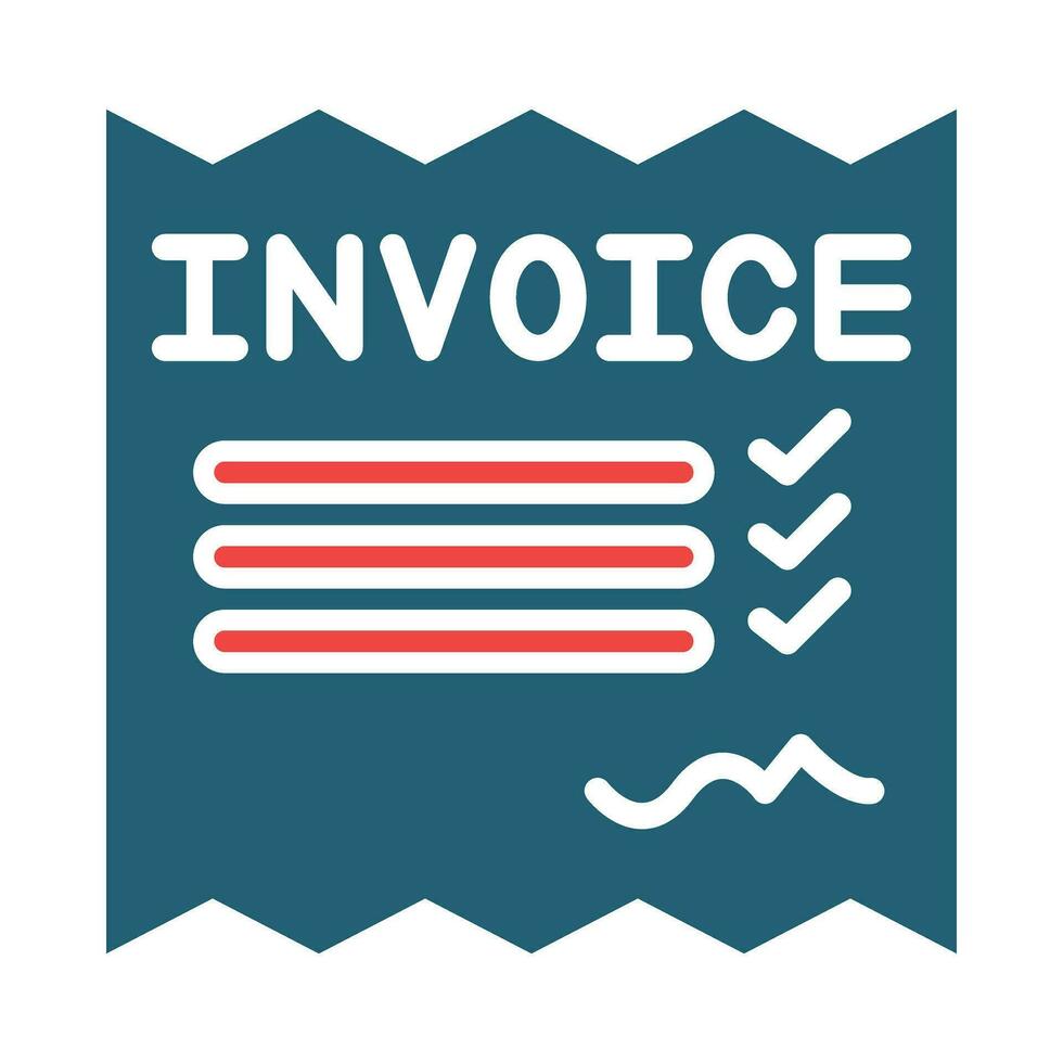 Invoice Vector Glyph Two Color Icon For Personal And Commercial Use.
