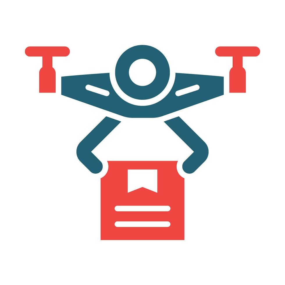 Drone Vector Glyph Two Color Icon For Personal And Commercial Use.