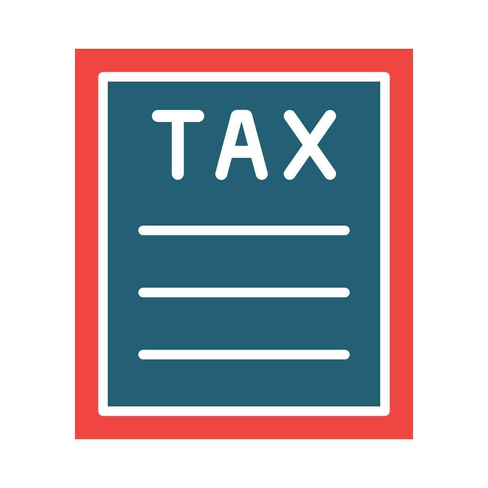 Tax Vector Glyph Two Color Icon For Personal And Commercial Use.
