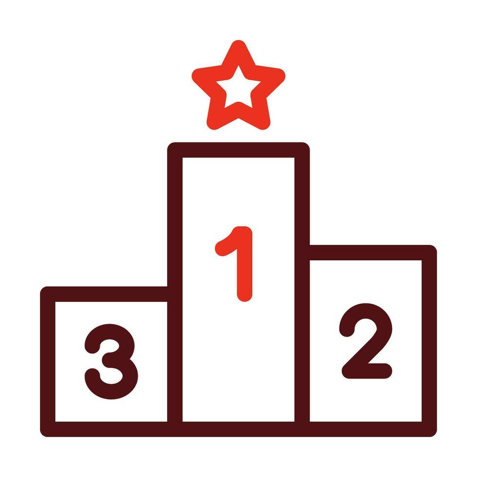 Podium Vector Thick Line Two Color Icons For Personal And Commercial Use.