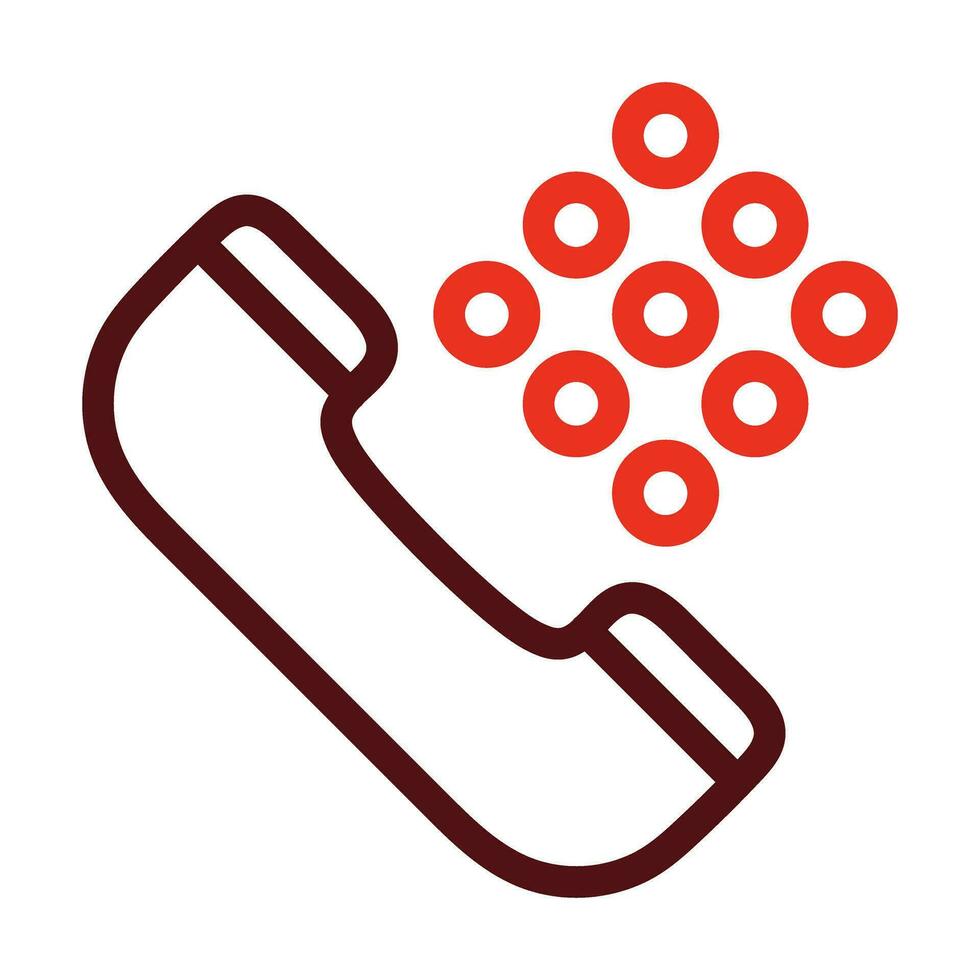 Dial Vector Thick Line Two Color Icons For Personal And Commercial Use.