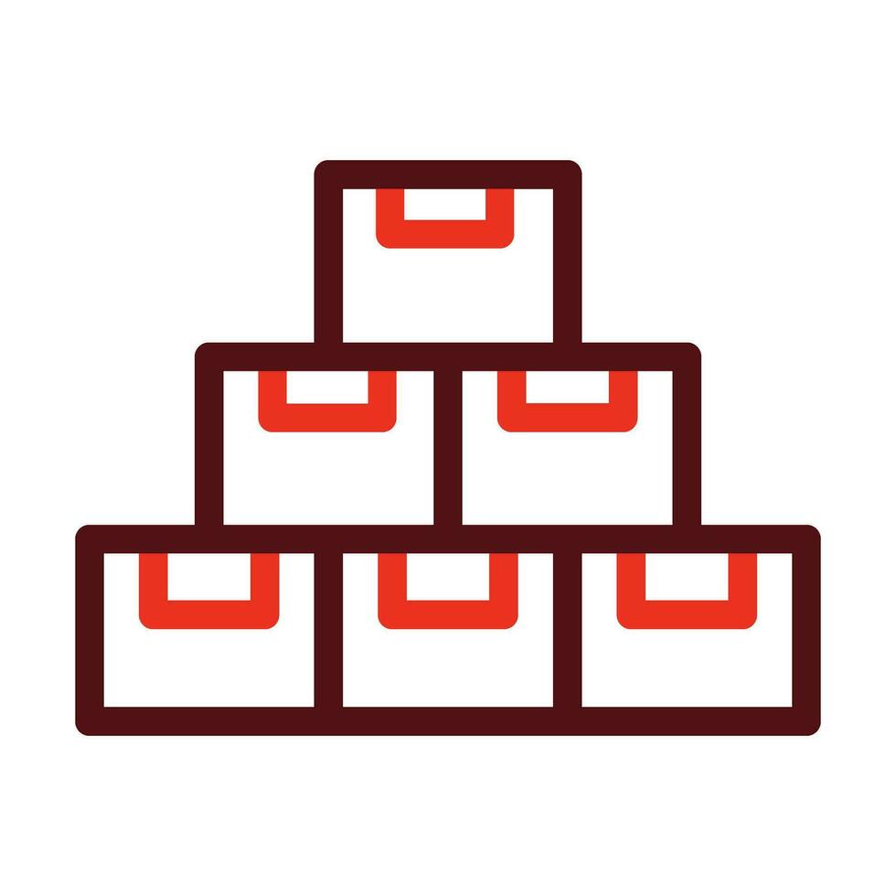 Stock Vector Thick Line Two Color Icons For Personal And Commercial Use.