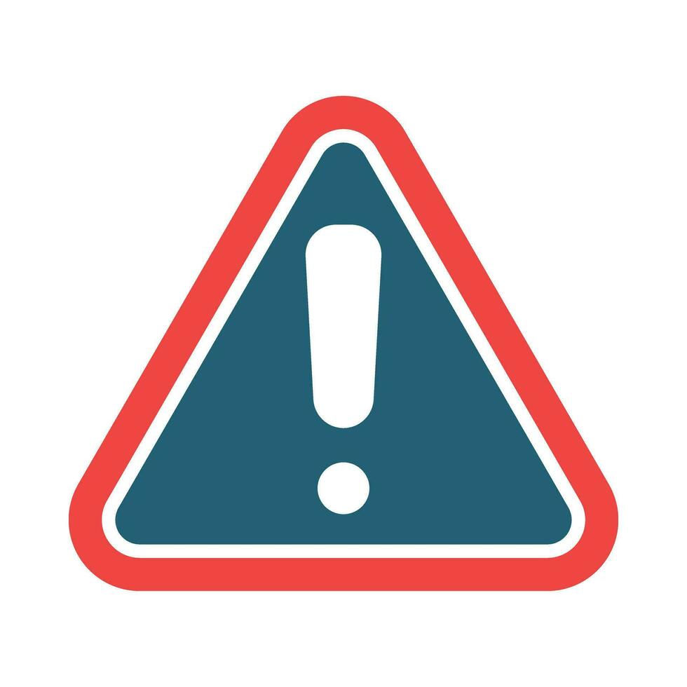 Caution Vector Glyph Two Color Icon For Personal And Commercial Use.