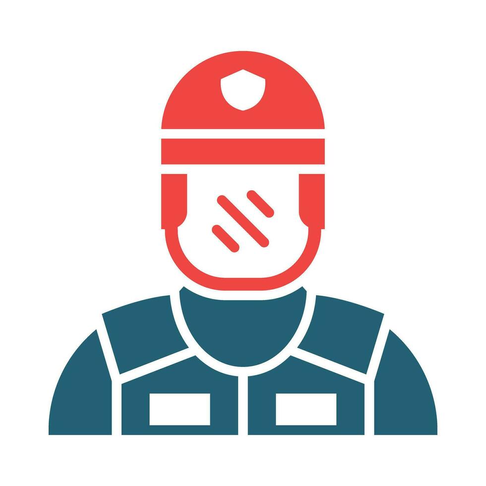 Riot Police Vector Glyph Two Color Icon For Personal And Commercial Use.