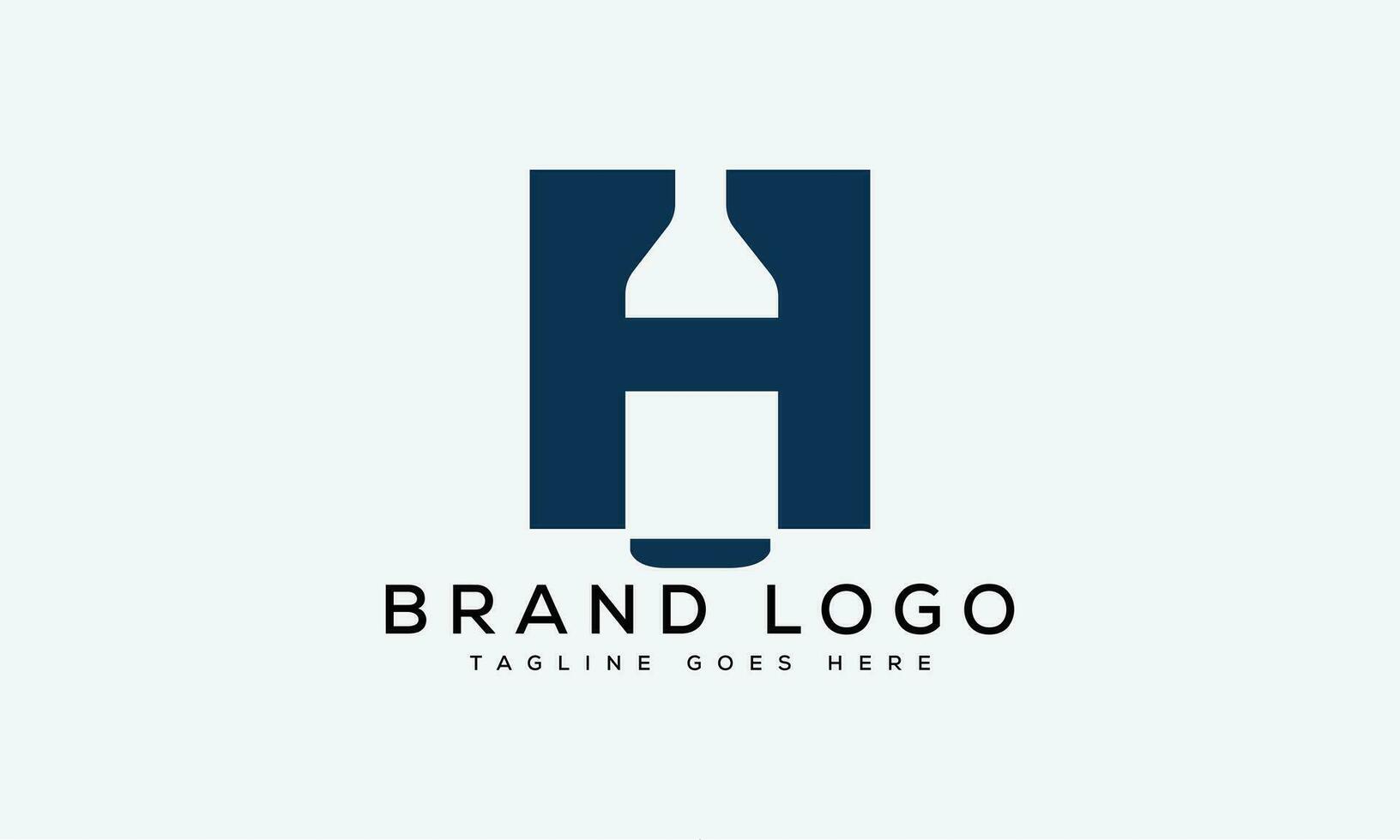 letter H logo design vector template design for brand.