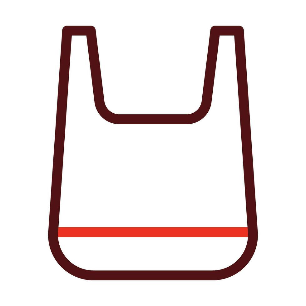 Plastic Bag Vector Thick Line Two Color Icons For Personal And Commercial Use.
