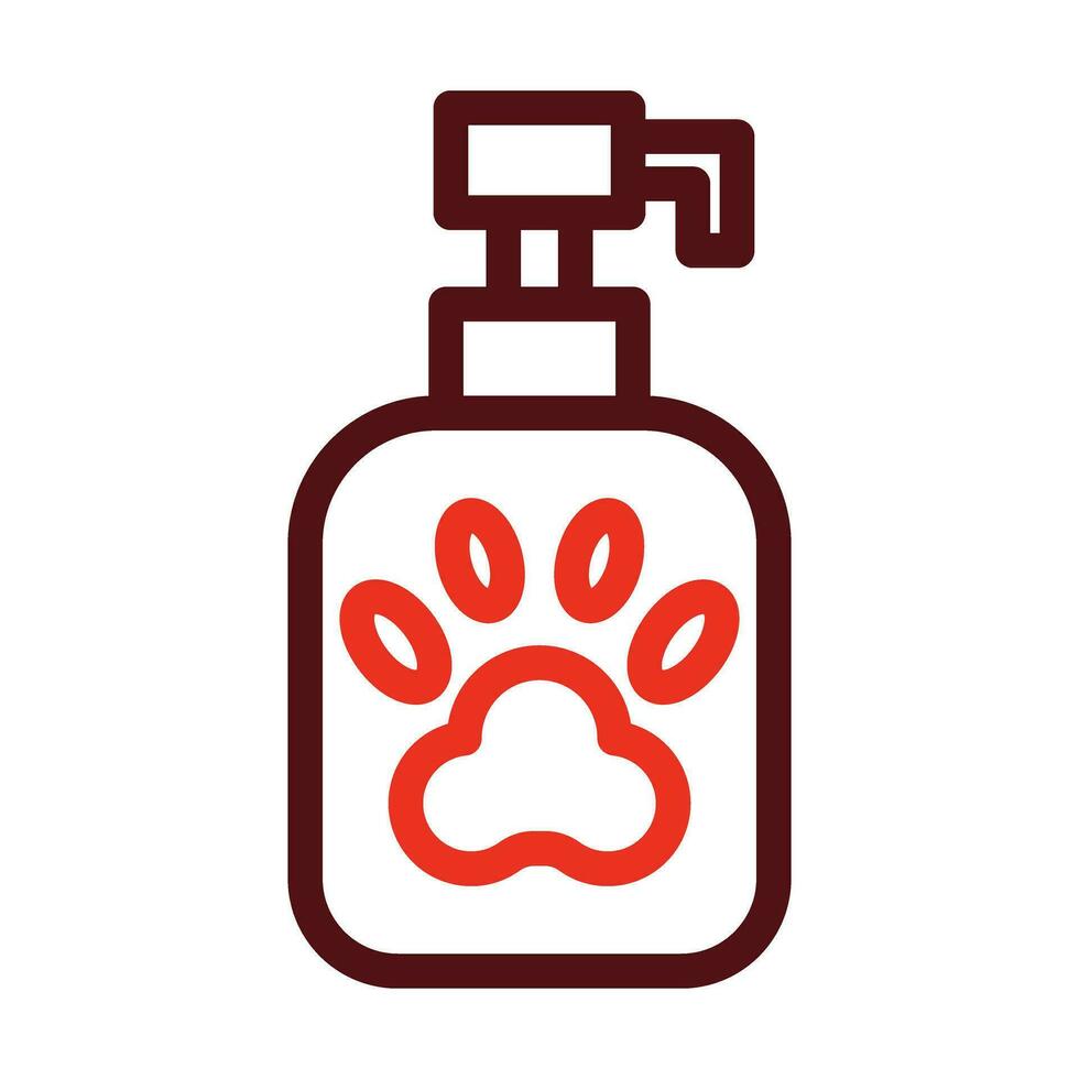 Pet Shampoo Vector Thick Line Two Color Icons For Personal And Commercial Use.