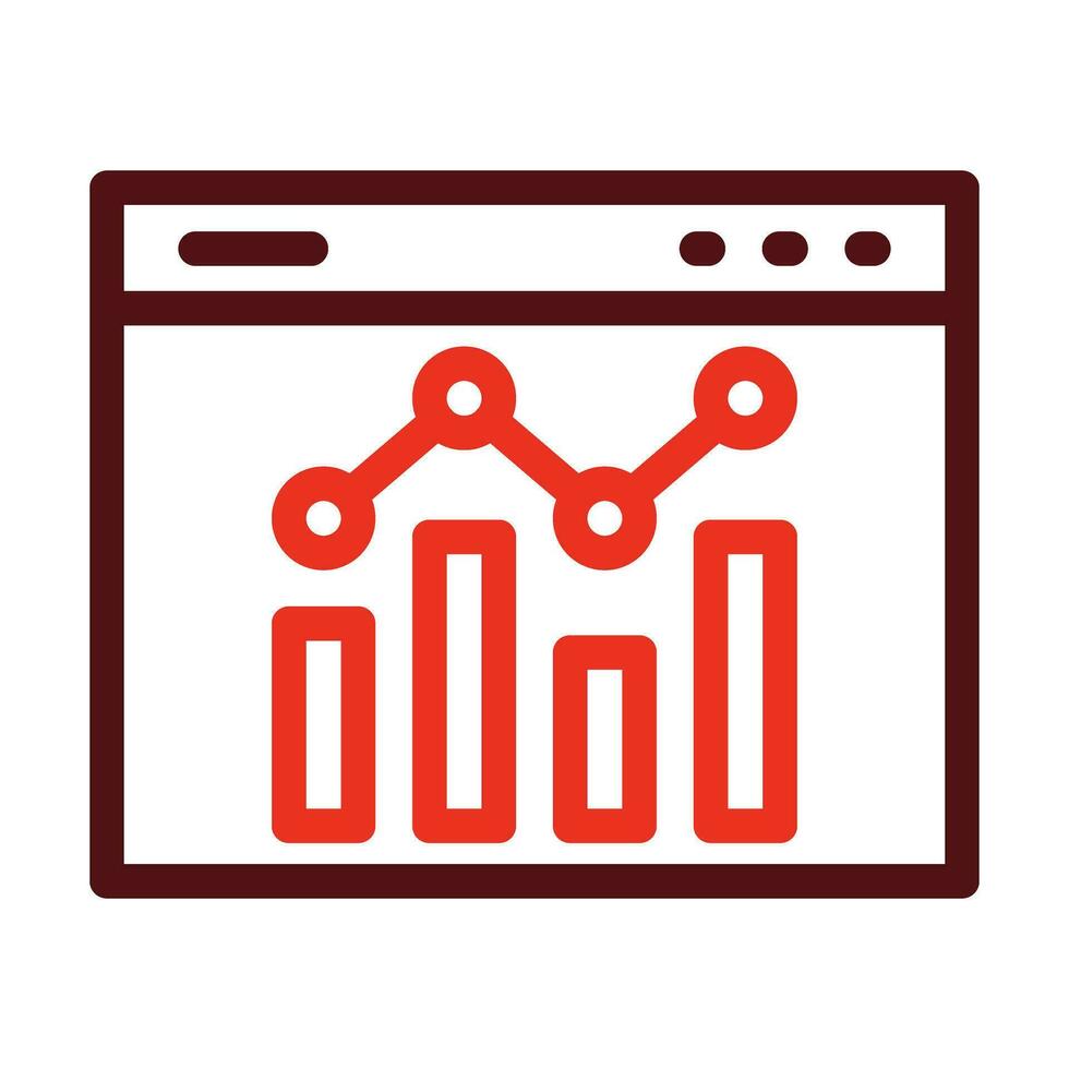 Statistics Vector Thick Line Two Color Icons For Personal And Commercial Use.