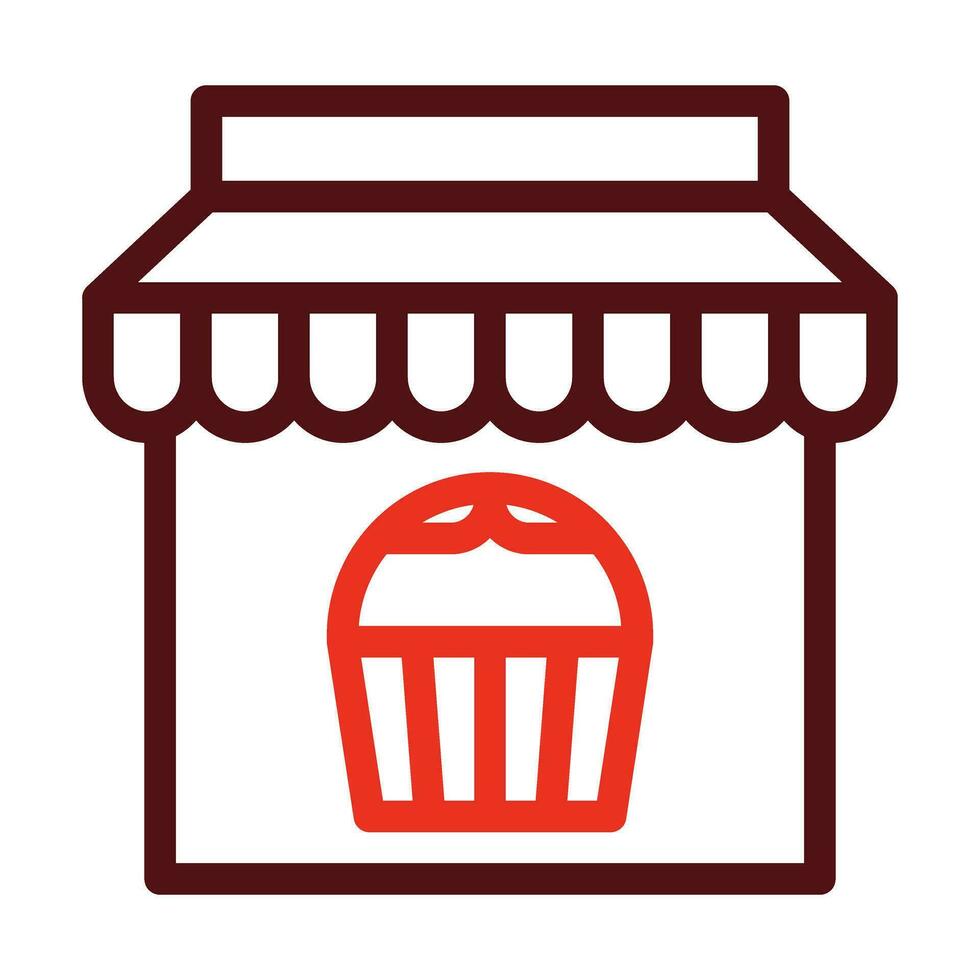 Bakery Vector Thick Line Two Color Icons For Personal And Commercial Use.