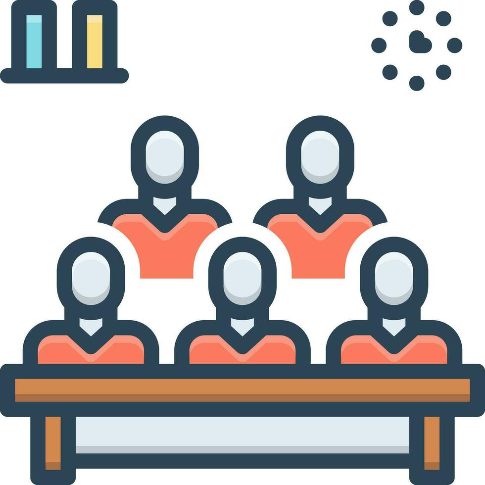 color icon for attending vector