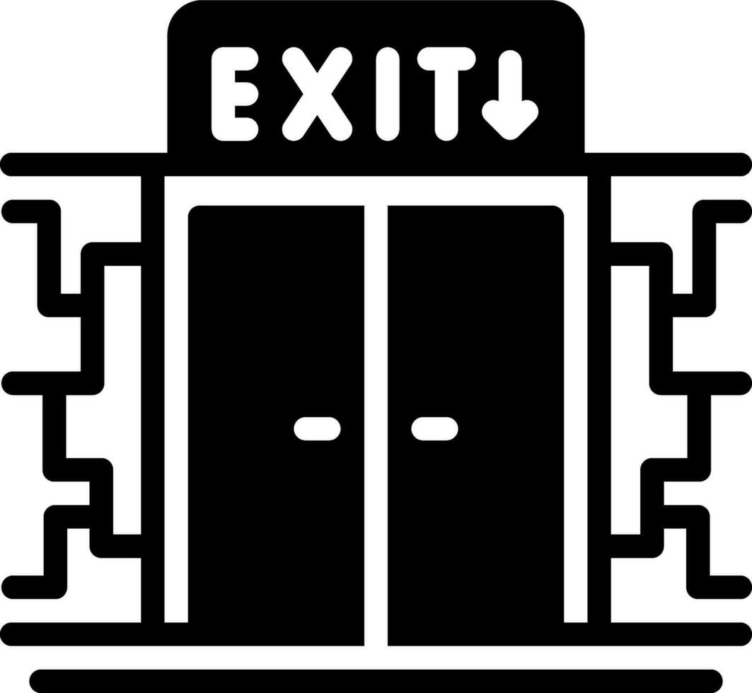 solid icon for exit vector