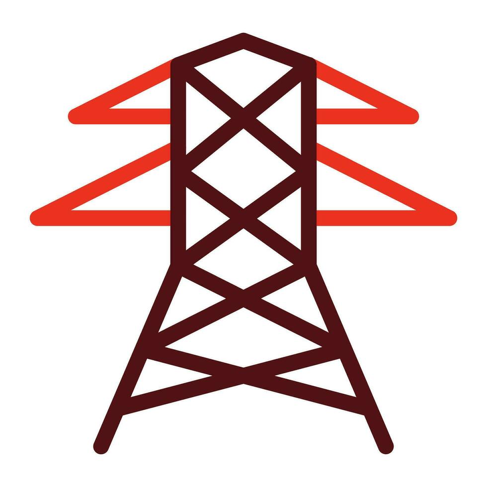 Power Line Vector Thick Line Two Color Icons For Personal And Commercial Use.