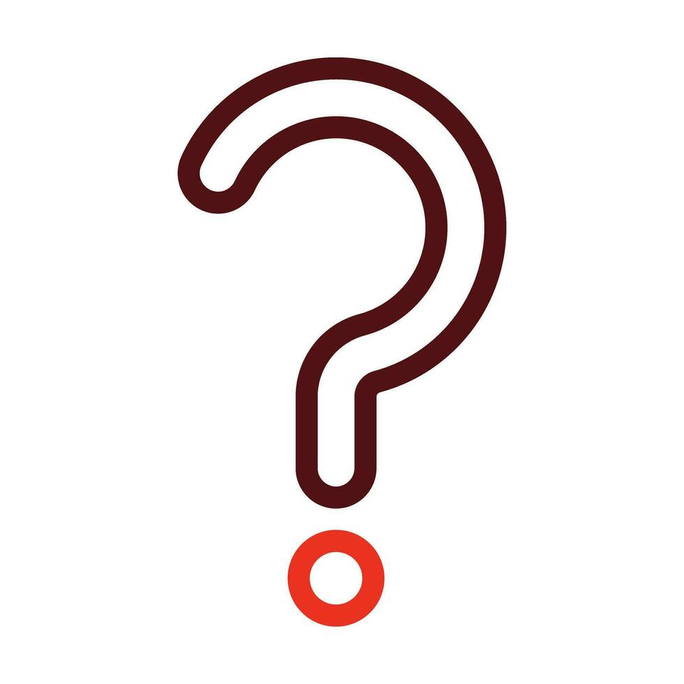 Question Vector Thick Line Two Color Icons For Personal And Commercial Use.